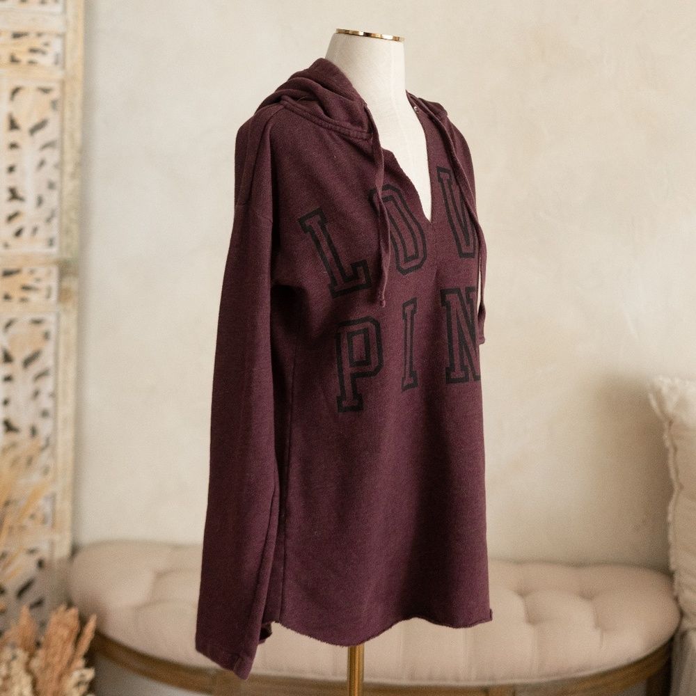 PINK Victoria’s Secret Maroon Hoodie Pullover size S